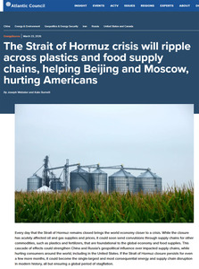 Ормузын хоолойн хямрал Бээжин, Москвад ашигтай, АНУ болон түүний холбоотнуудад хохиролтой